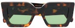 OFF-WHITE Catalina Rectangular Frame Sunglasses Fuchsia/Dark Grey/White  (OERI003Y21PLA0013207 / OERI003C99PLA0016807) Men's - FW21 - US