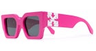 OFF-WHITE Lunettes de soleil à monture rectangulaire Catalina Fuchsia/Gris foncé/Blanc (OERI003Y21PLA0013207 / OERI003C99PLA0016807)