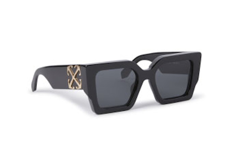 Pre-owned Off-white Offwhite Catalina Square Sunglasses In Black/dark Grey (oeri128s24pla0011007/fr)