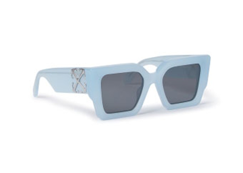 Pre-owned Off-white Offwhite Catalina Square Sunglasses In Light Blue/dark Grey (oeri128s24pla0014007/fr)