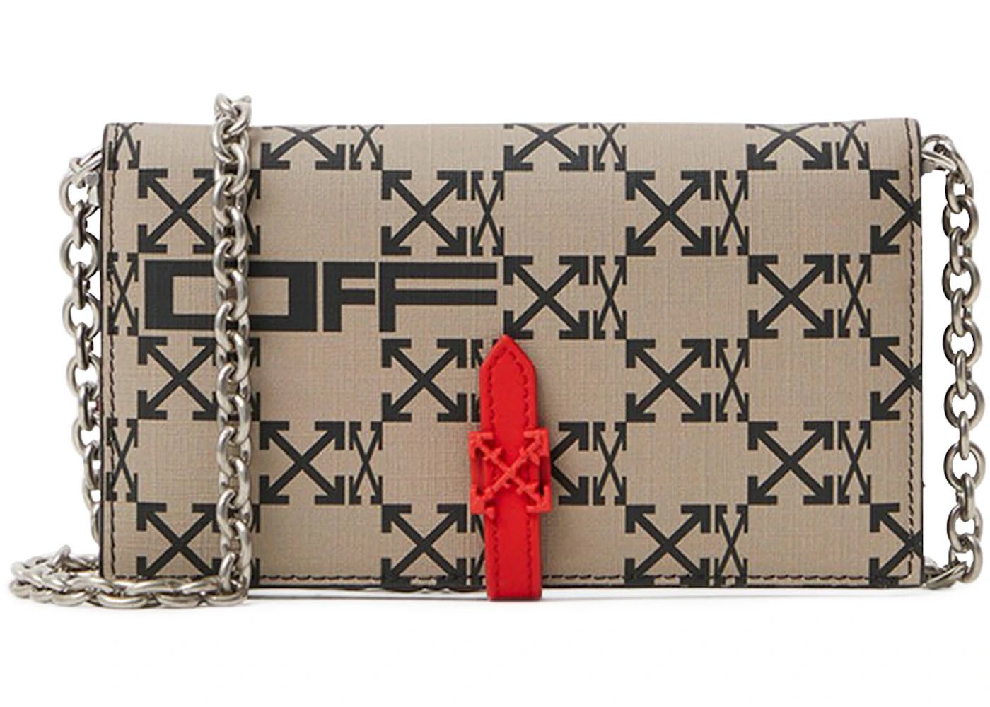 Off white wallet with chain Clearance
