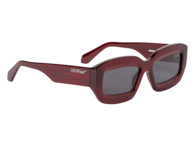 Pre-owned Off-white Offwhite Charlotte Sunglasses In Burgundy Dark Grey (oeri138f24pla0012807/fr)