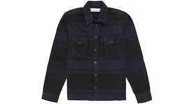 OFF-WHITE Checkered Stencil Flannel Shirt Black/Navy