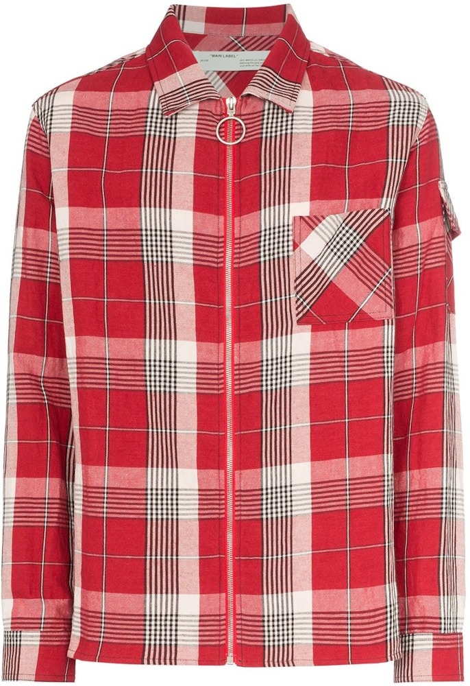 OFF-WHITE Checkered Up Skulls Flannel Red/Multicolor - SS19