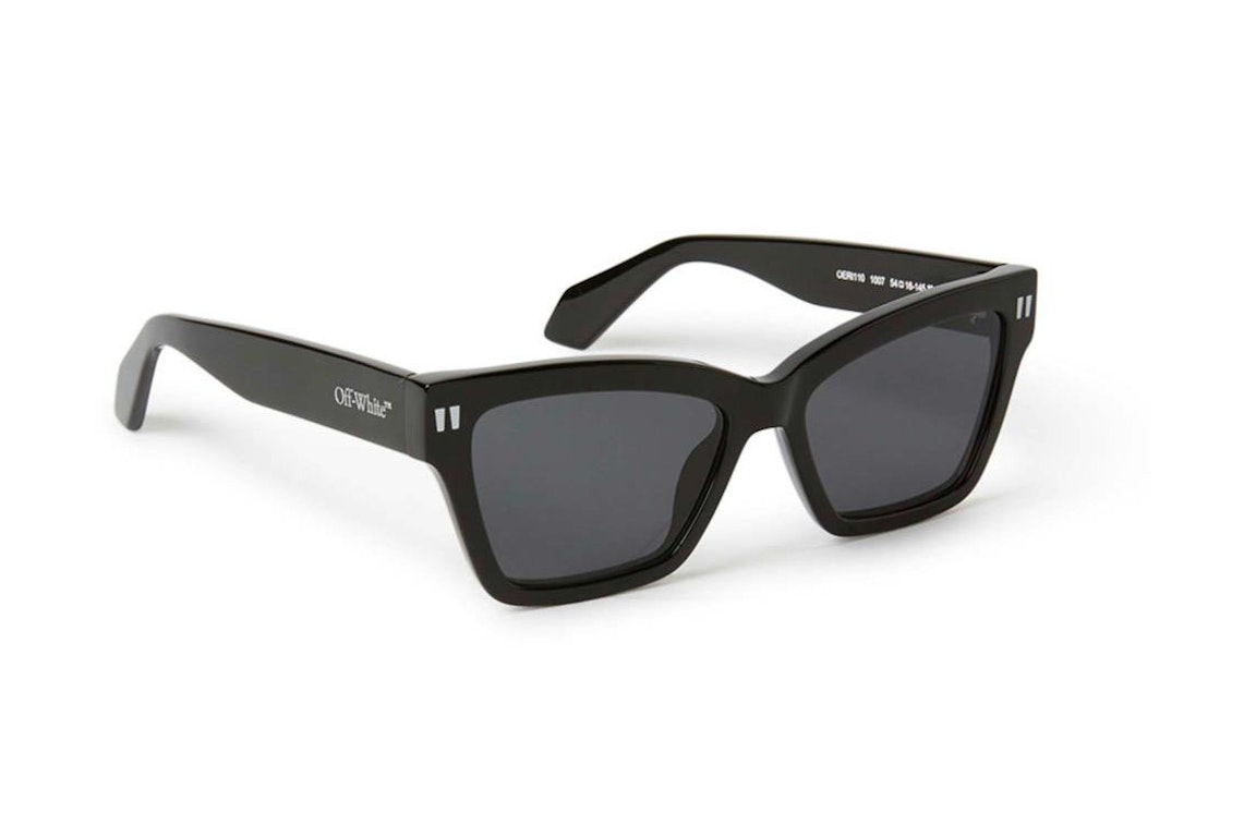 Pre-owned Off-white Cincinnati Square Sunglasses Black/dark Grey (oeri110s24pla0011007-fr)