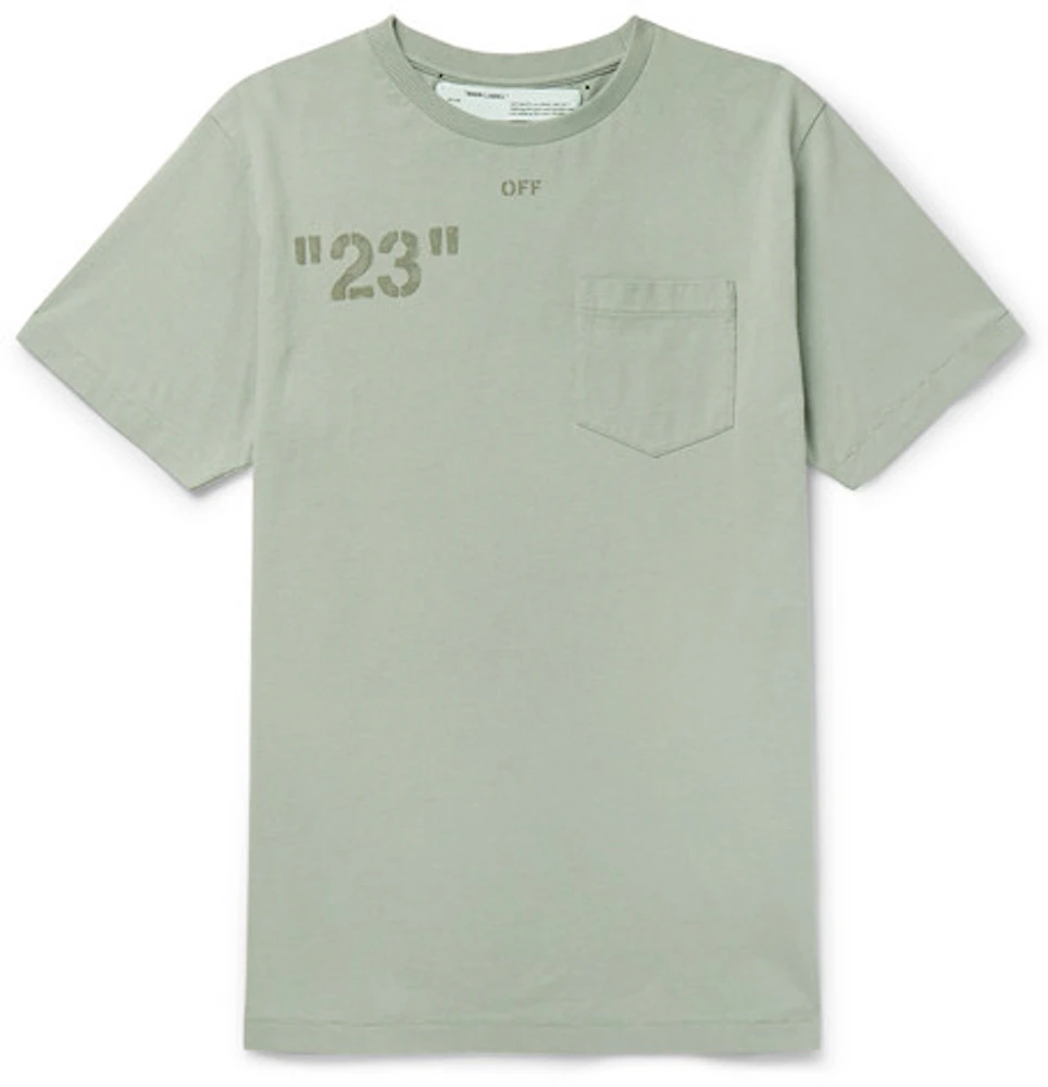 OFF-WHITE Class of 2013' Printed Embroidered T-Shirt Sage - SS19