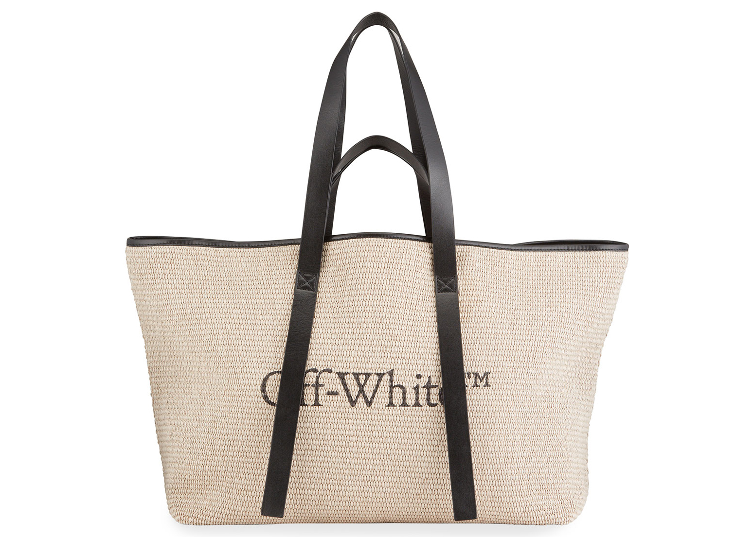 OFF-WHITE Commercial Canvas Tote with Logo Beige in Woven Canvas - US
