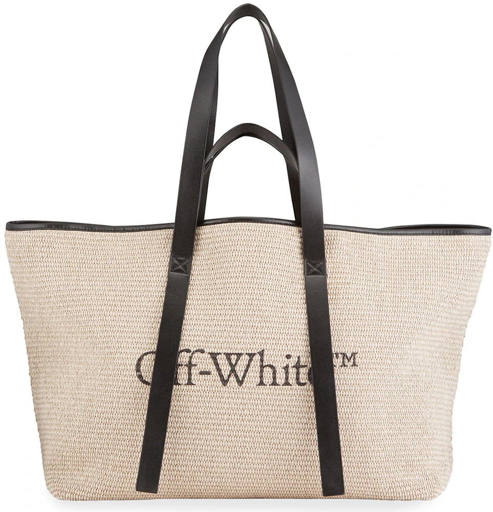 OFF-WHITE Commercial Canvas Tote with Logo Beige in Woven Canvas - GB