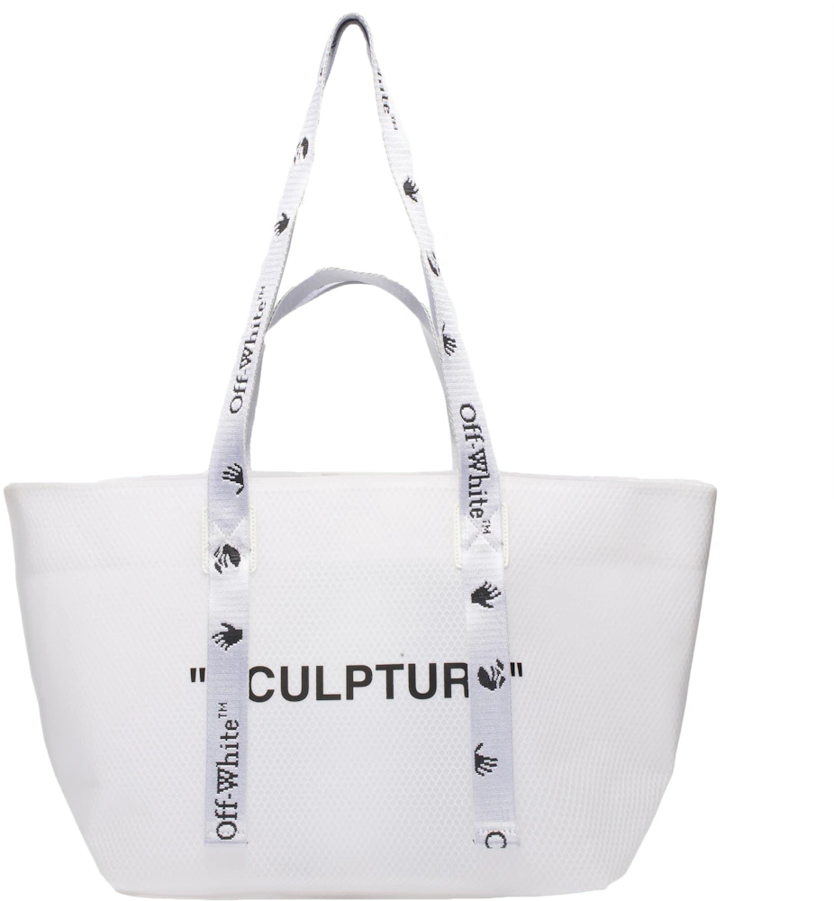 Off White Sculpture Leather Tote Bag