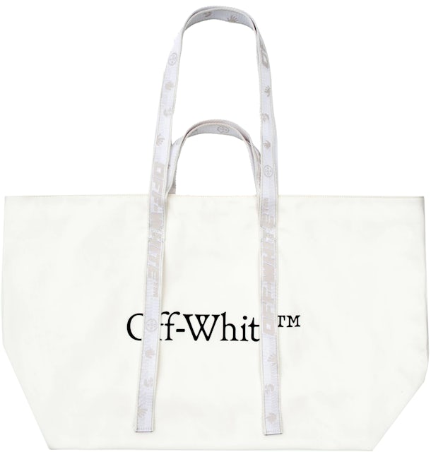 Off-White Canvas Commercial Tote Bag