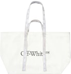 OFF-WHITE Commercial Tote Bag SCULPTURE Large White in PVC with  Silver-tone - GB