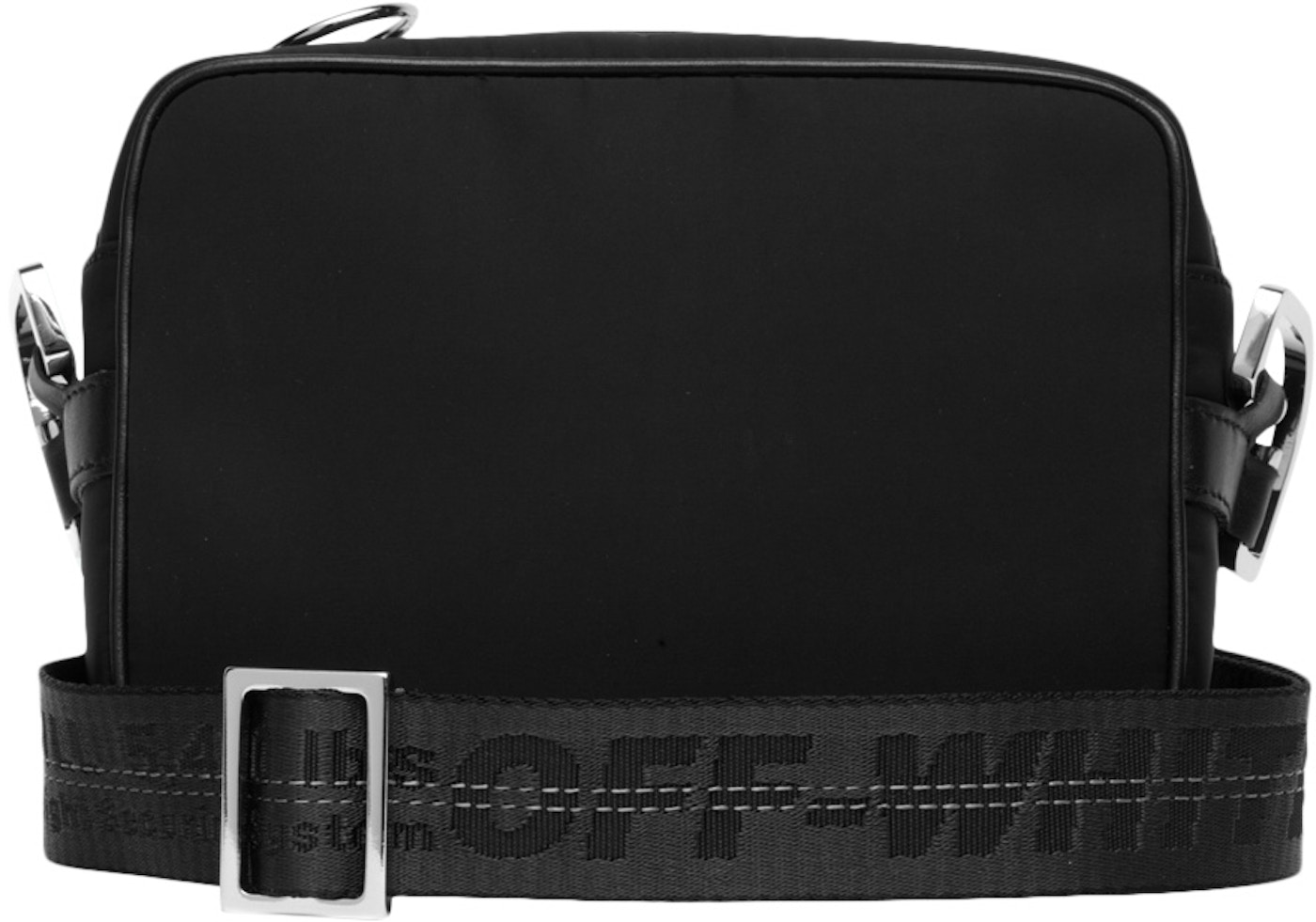 OFF-WHITE Crossbody Camera Bag Black White in Polyester with Silver-tone
