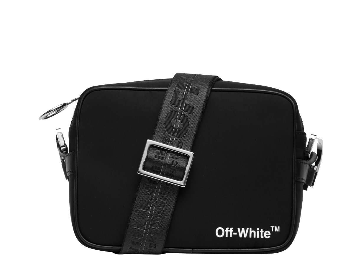 OFF-WHITE Crossbody Camera Bag Black White in Polyester with 