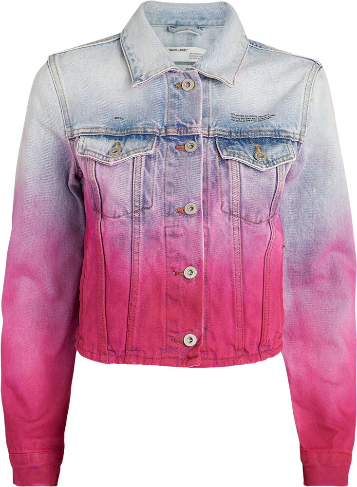 Louis Vuitton Cropped Gradient Blue/Pink Denim Jacket