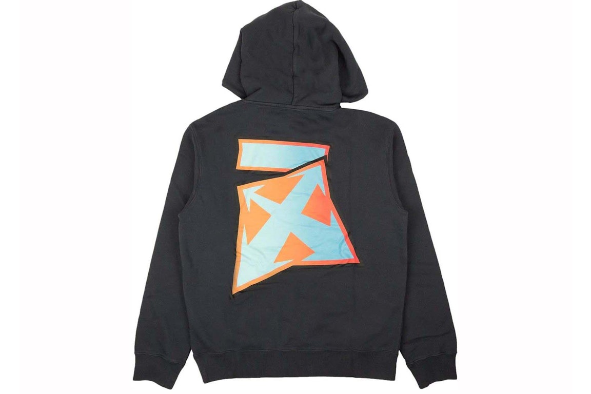 Pre-owned Off-white Degrade Thunder Outerspace Light Slim Hoodie Black