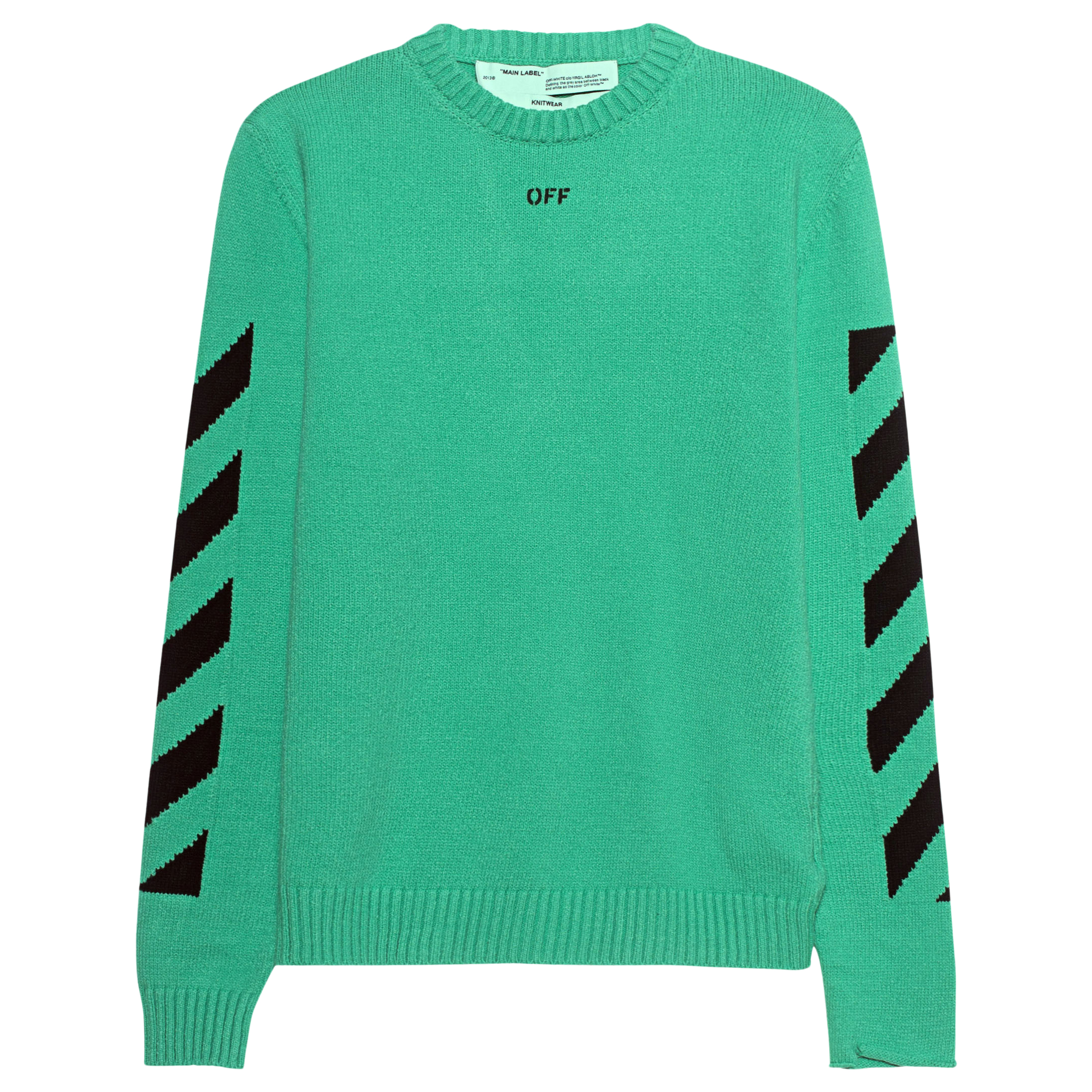 OFF-WHITE Diag Arrows Knit Sweater Mint Green/Black Men's - SS20 - US