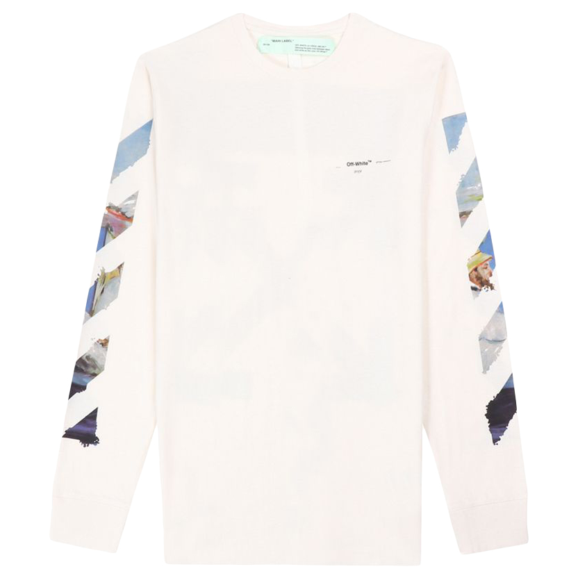 OFF-WHITE Diag Arrows L/S T-Shirt White/Multicolor