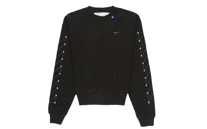 OFF-WHITE Diag Backbone Sweatshirt Black/Silver