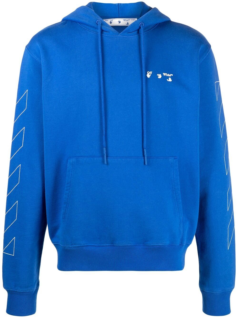 Off-White Football logo-print hoodie - Blue