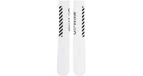 OFF-WHITE Diag Logo Intarsia Stretch Socks White/Black