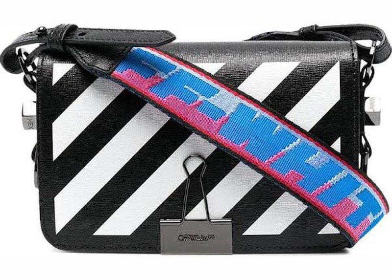 OFF-WHITE Diag Flap Bag Mini SS21 White/Black