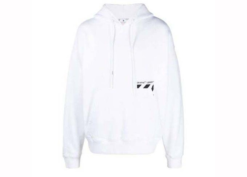 Pre-owned Off-white Men's Off Diag Skate Hoodie In White/black