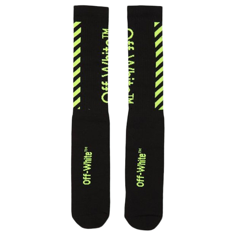 Off white neon green socks best sale