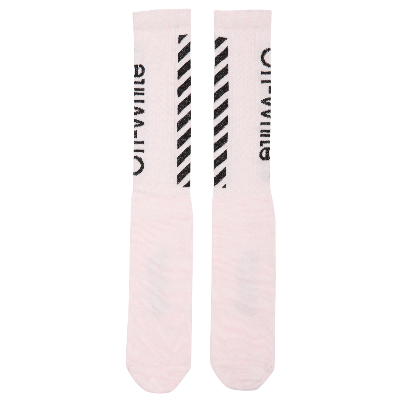 OFF-WHITE Diag Socks (SS19) Light Pink/Black