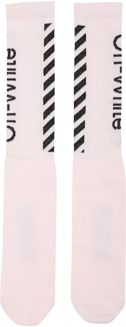 OFF-WHITE Diag Socks (SS19) Pink/Black -