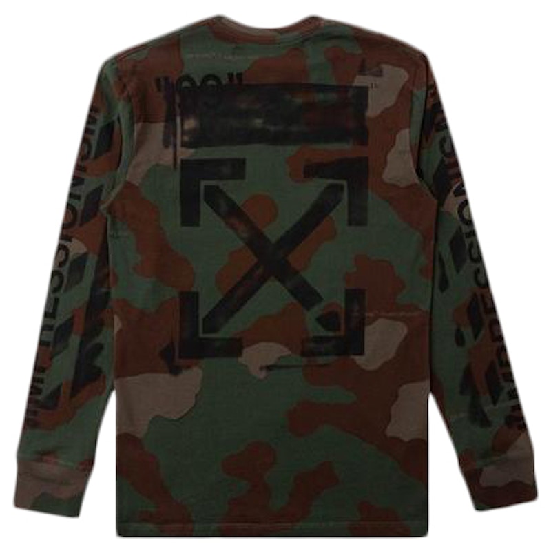 off white t shirt camo