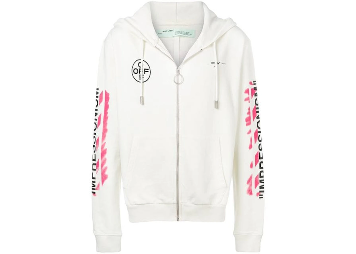 Zip up hoodie off white Clearance