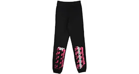 OFF-WHITE Diag Stensil Sweatpants Black Pink