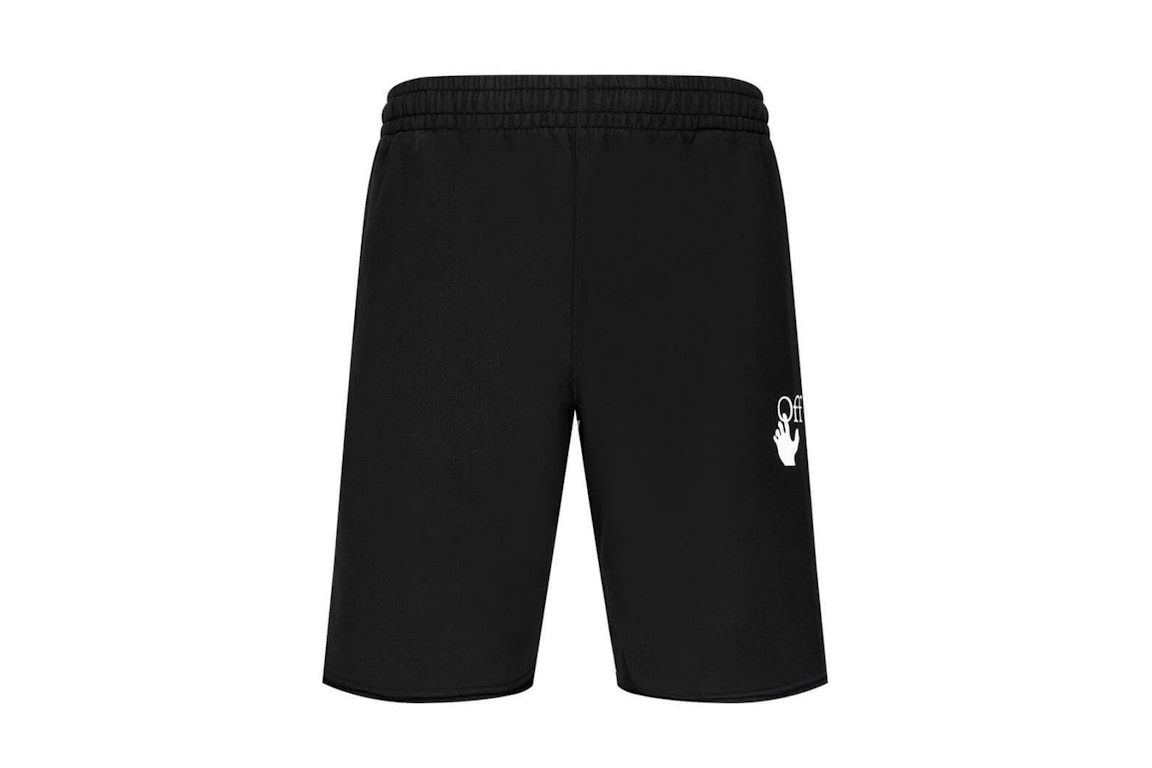 Pre-owned Off-white Diag Stripe Sweat Shorts Black Fuchsia