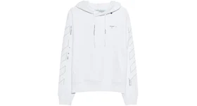 OFF-WHITE Diag Unfinished Hoodie White/Silver