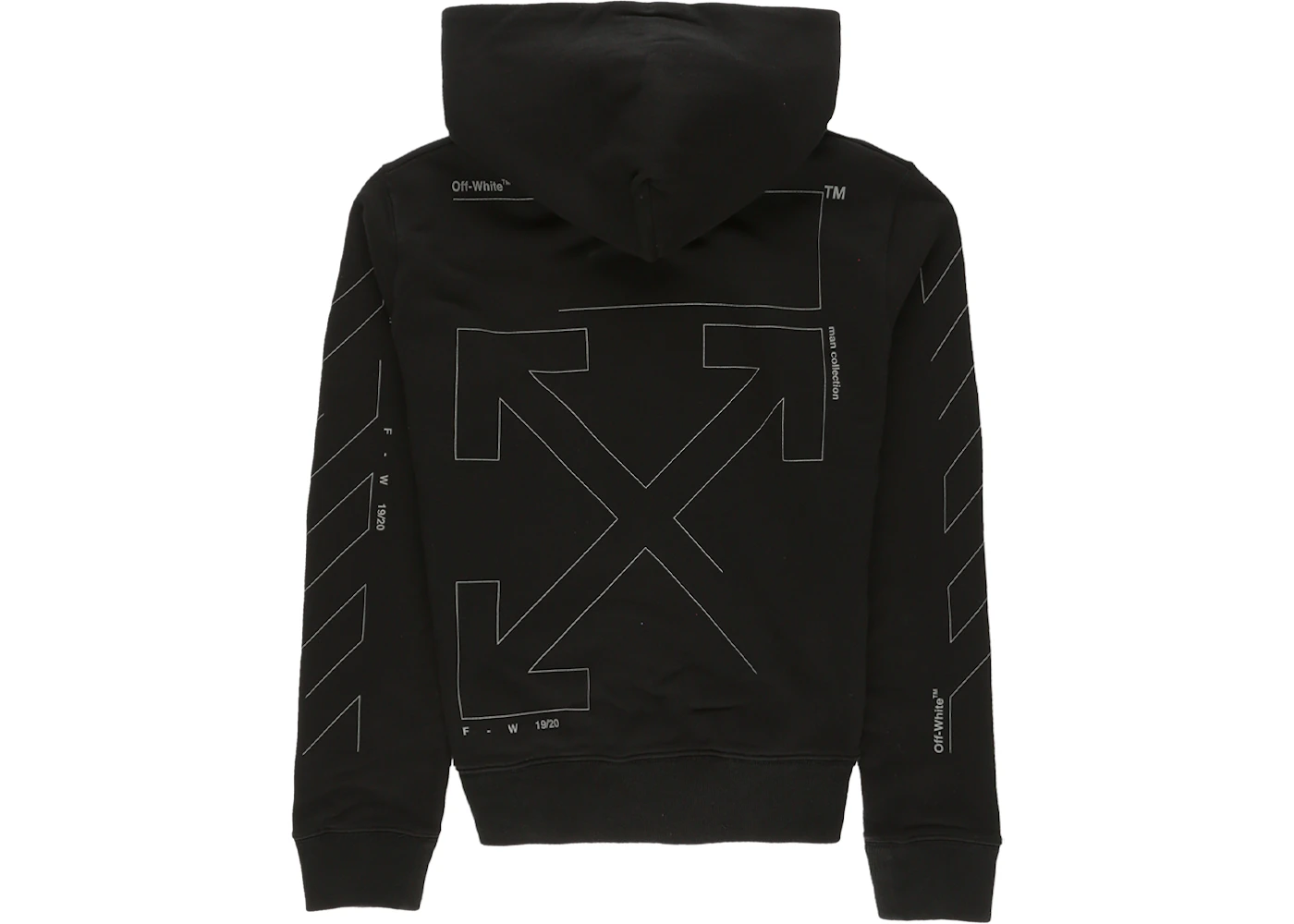 Diag unfinished top slim hoodie