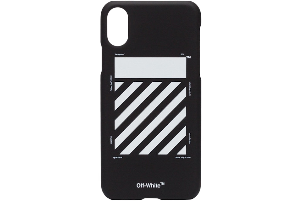 Off White Diag Iphone X Xs Case Black White Fw19 Off White Diag Iphone X Xs Case Black White Fw19