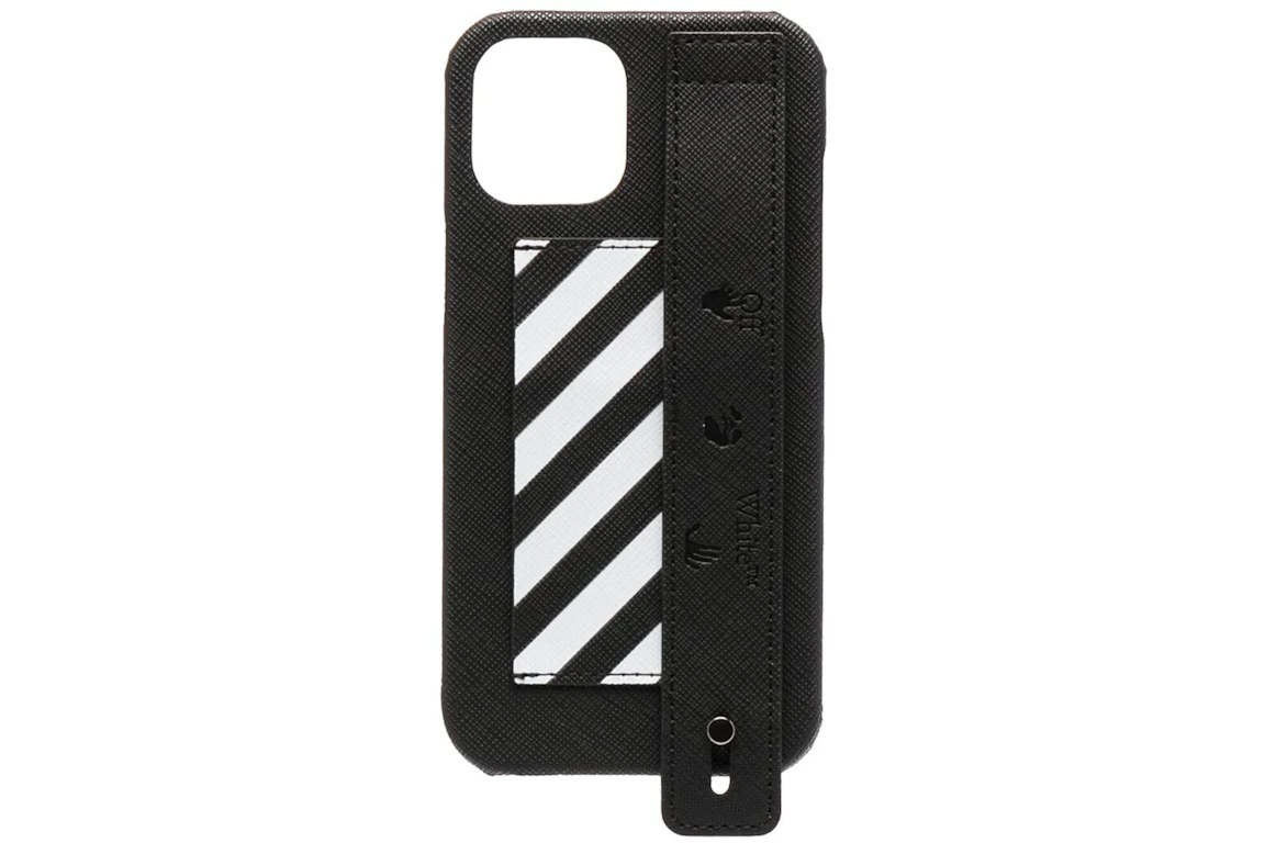 Off-White Diag with Strap iPhone 12 Pro Max Case Black/White