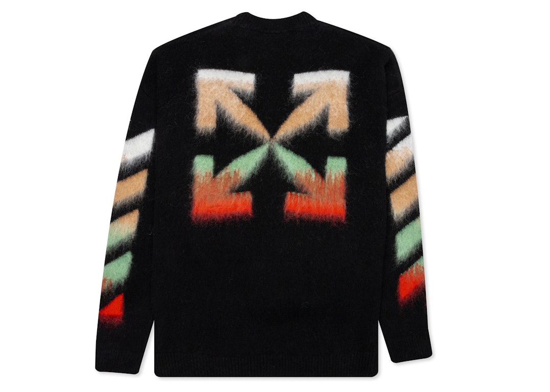 Pre-owned Off-white Diagonal Arrows Motif Sweater Black