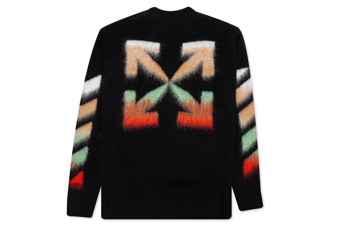 Pre-owned Off-white Diagonal Arrows Motif Sweater Black