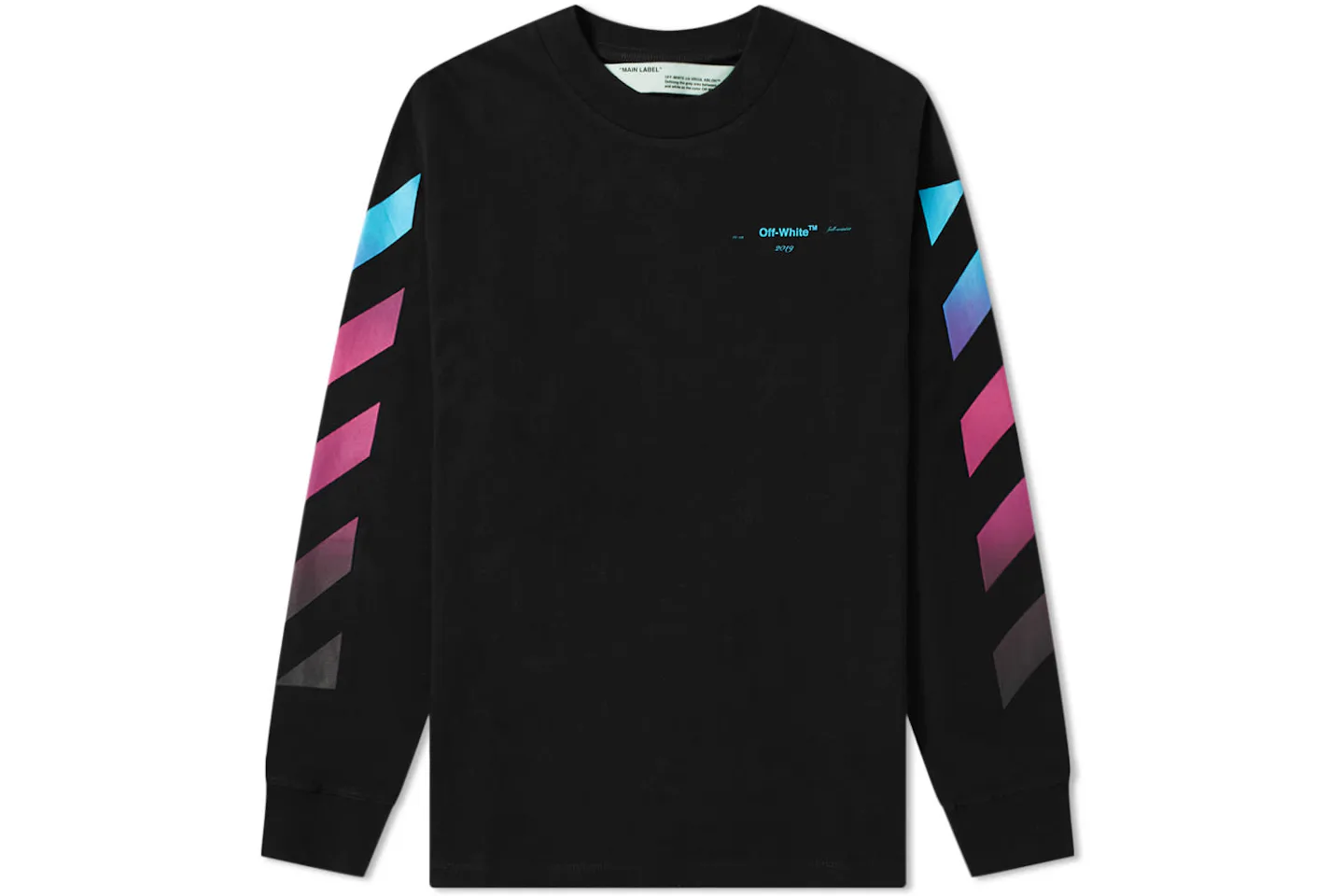 OFF-WHITE Diagonal Gradient L/S Tee Black