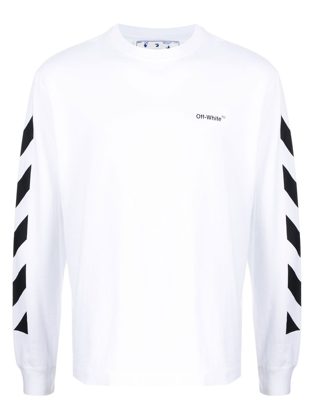 OFF-WHITE Diagonal Helvetica Long Sleeve T-Shirt White/Black Men's ...