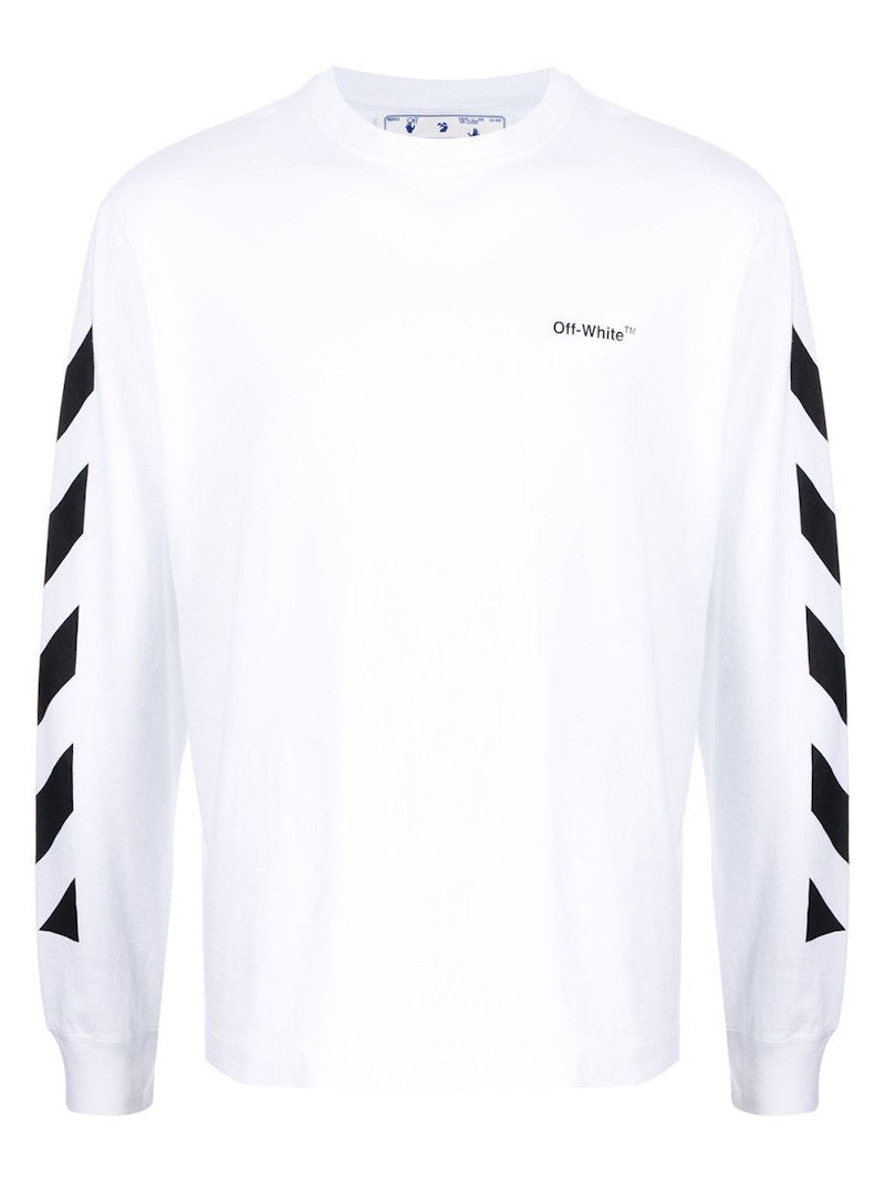 off-white DIAG HELVETICA SKATE L/S TEE-