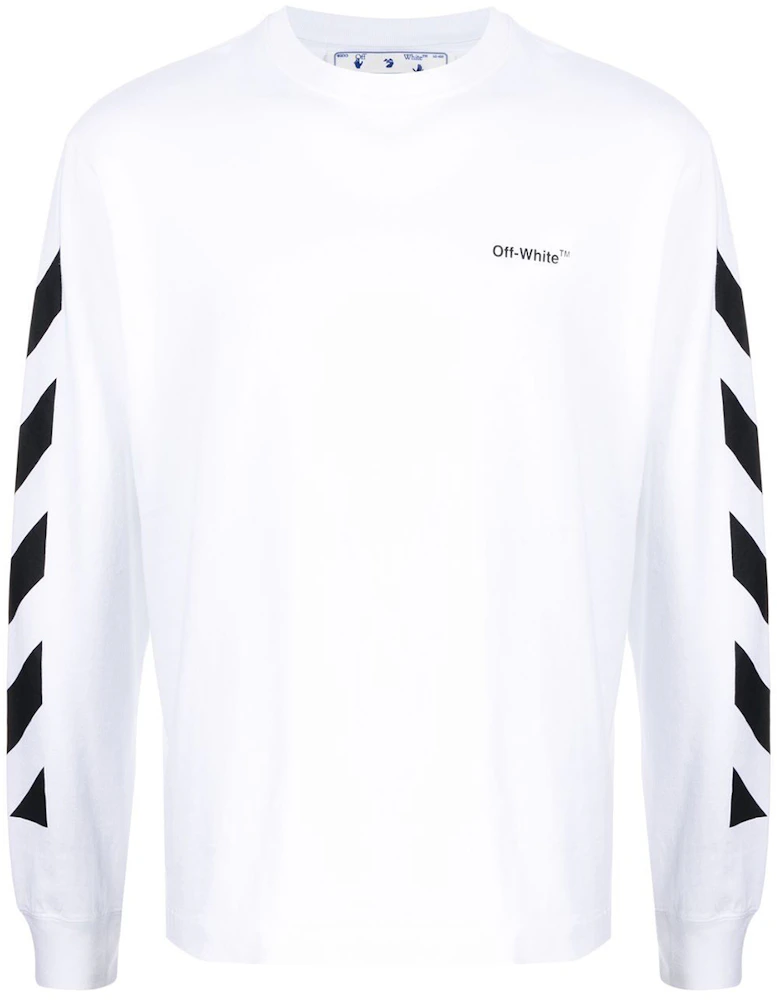 Off-White Diagonal Helvetica Long Sleeve T-Shirt White/Black - US
