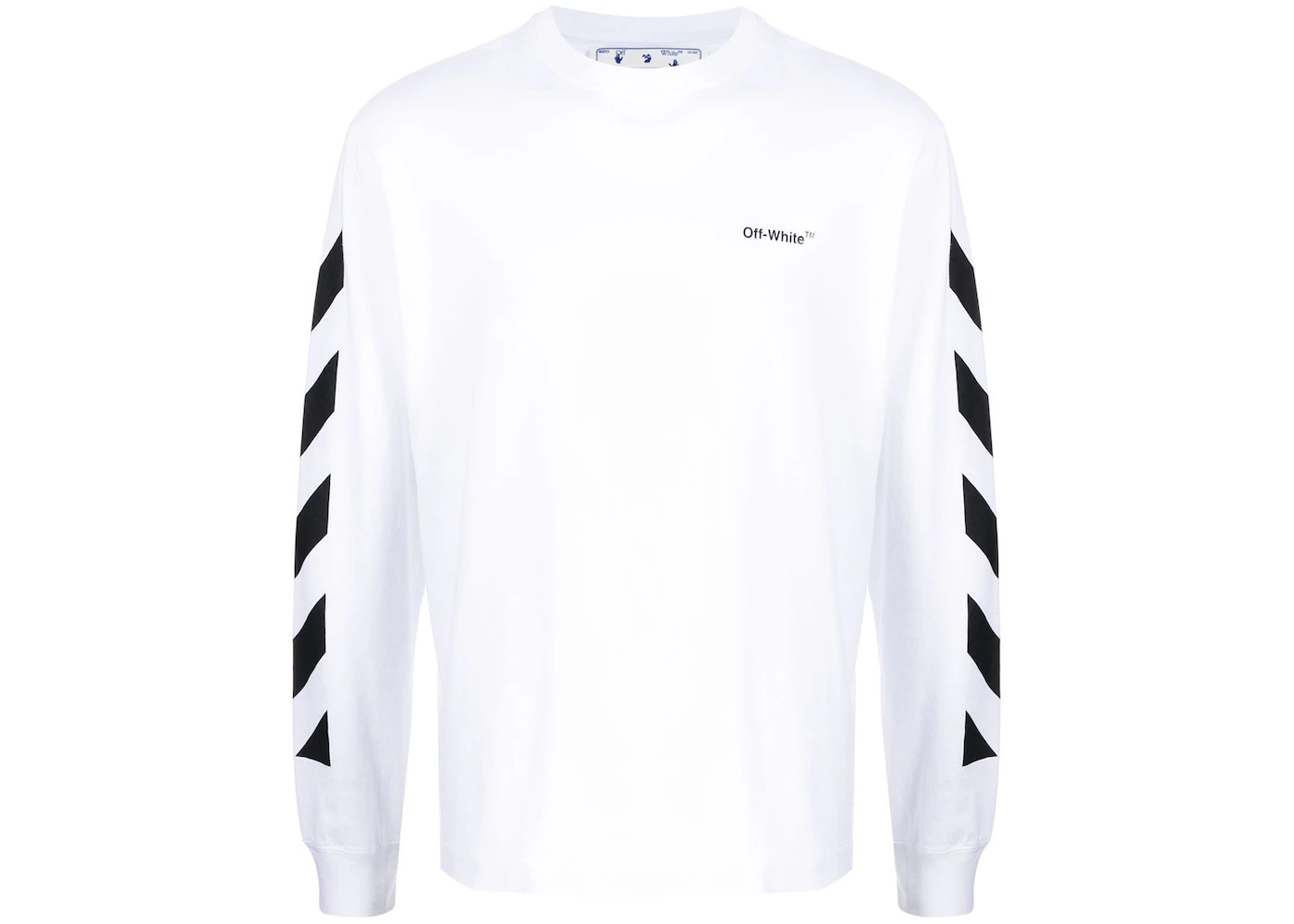 OFF-WHITE Diagonal Helvetica Long Sleeve T-Shirt White/Black Men's ...