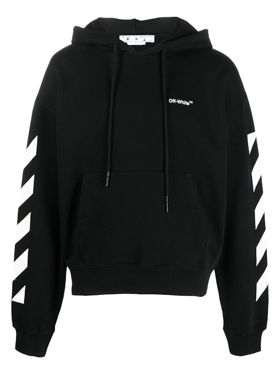 Pre-owned Off-white Diagonal Helvetica Oversized Hoodie Black/white