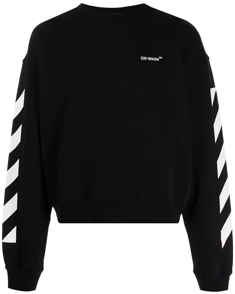 OFF-WHITE Diagonal Helvetica Oversized Sweatshirt Black/White - SS22 Men's US