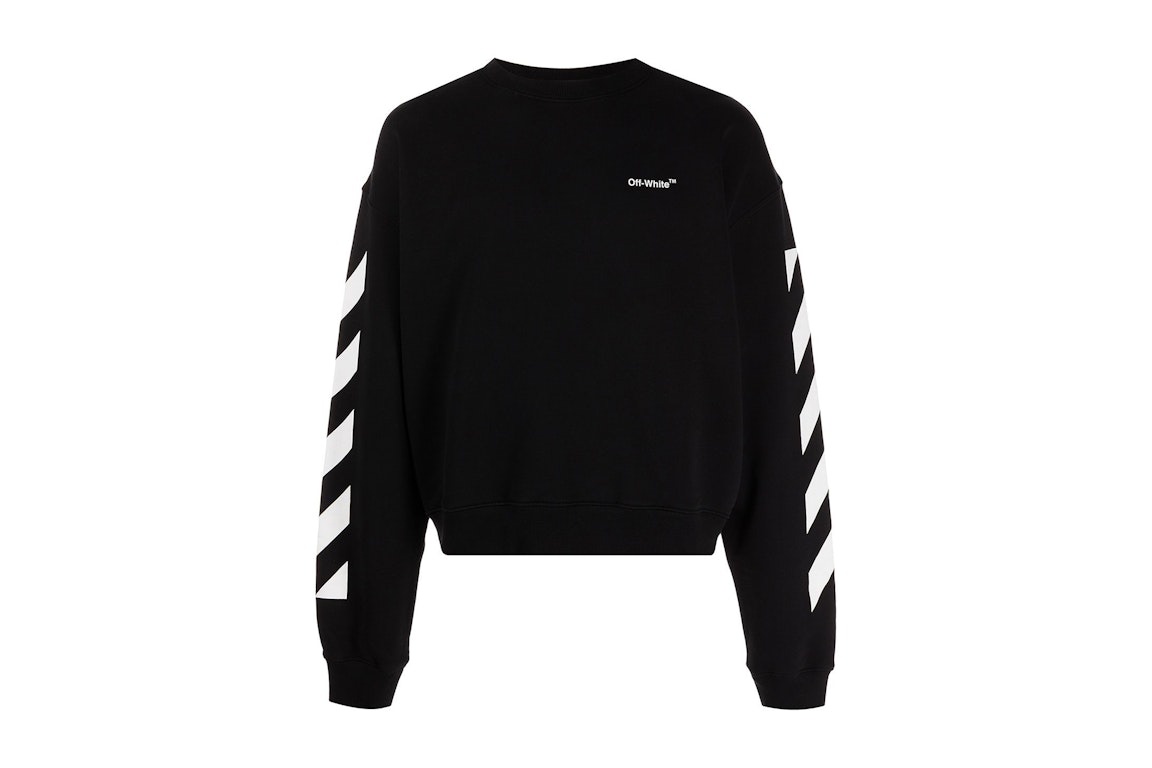 Pre-owned Off-white Diagonal Helvetica Oversized Sweatshirt Black/white
