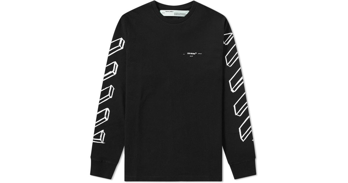 OFF-WHITE Marker Arrows Long Sleeve T-Shirt Grey Red