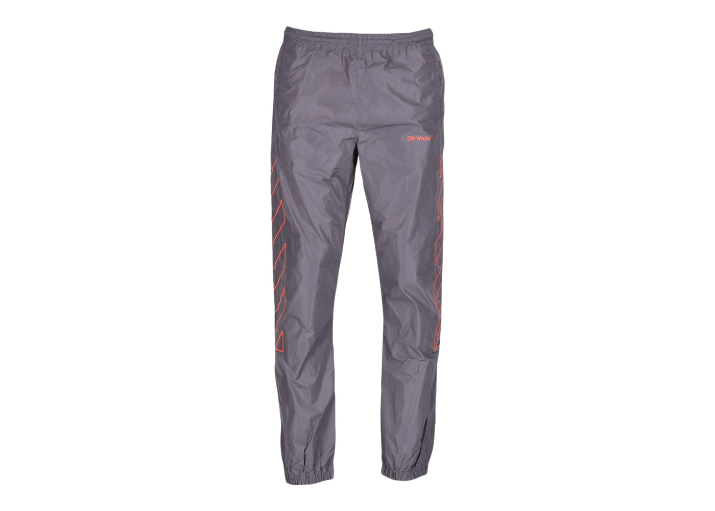 OFF-WHITE Diagonal Outline Track Pants Dark Grey/Orange Men's