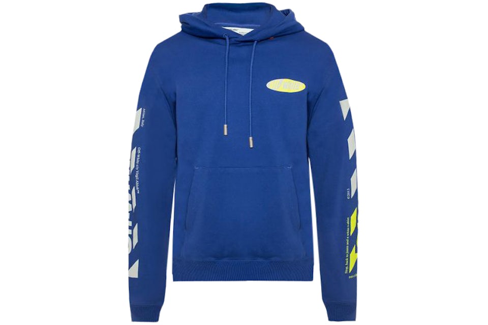 Off white diagonal split logo hoodie Clearance